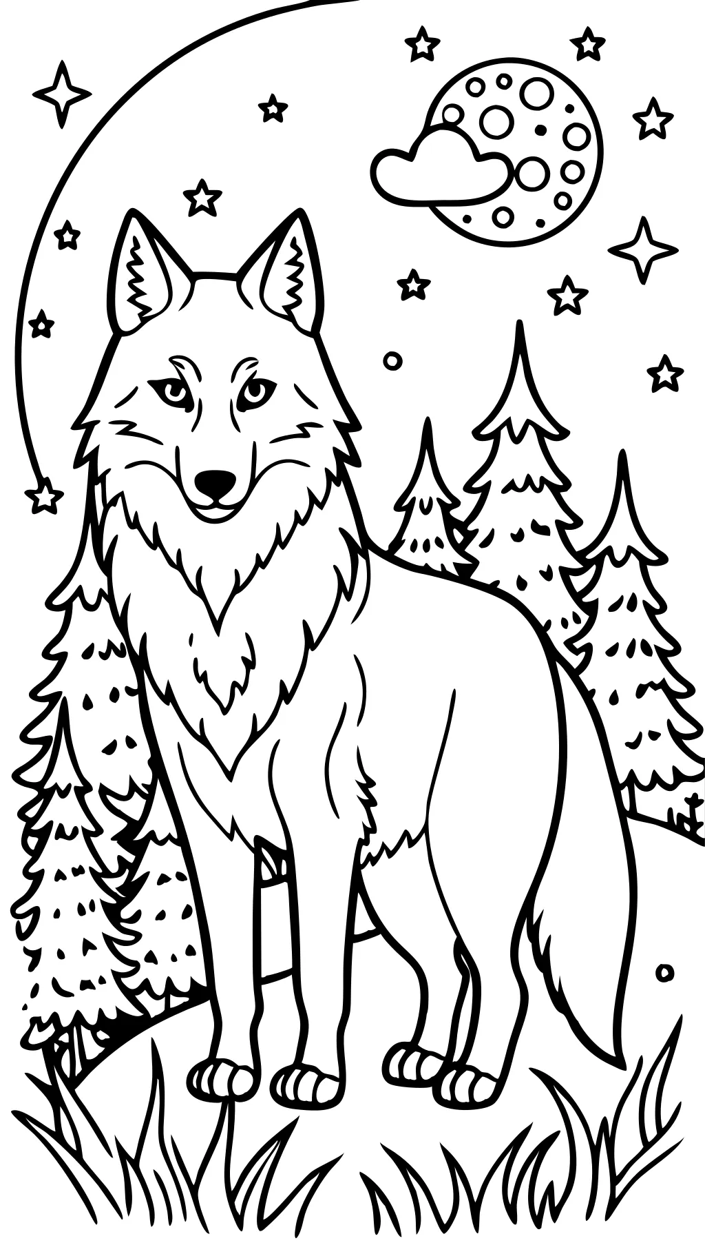 coloriages gratuits de loups